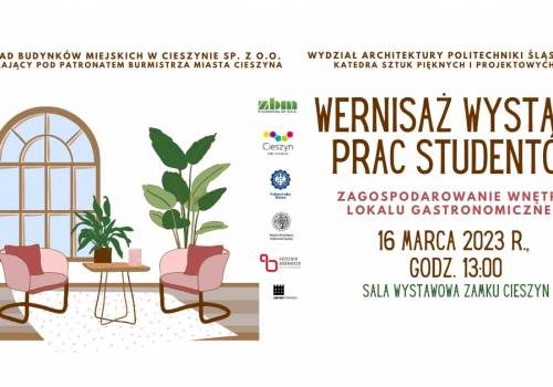 Wernisaż wystawy prac studentów pt. „ZAGOSPODAROWANIE WNĘTRZA LOKALU GASTRONOMICZNEGO”